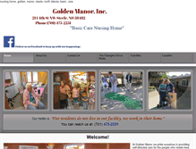 Tablet Screenshot of goldenmanorsteele.com